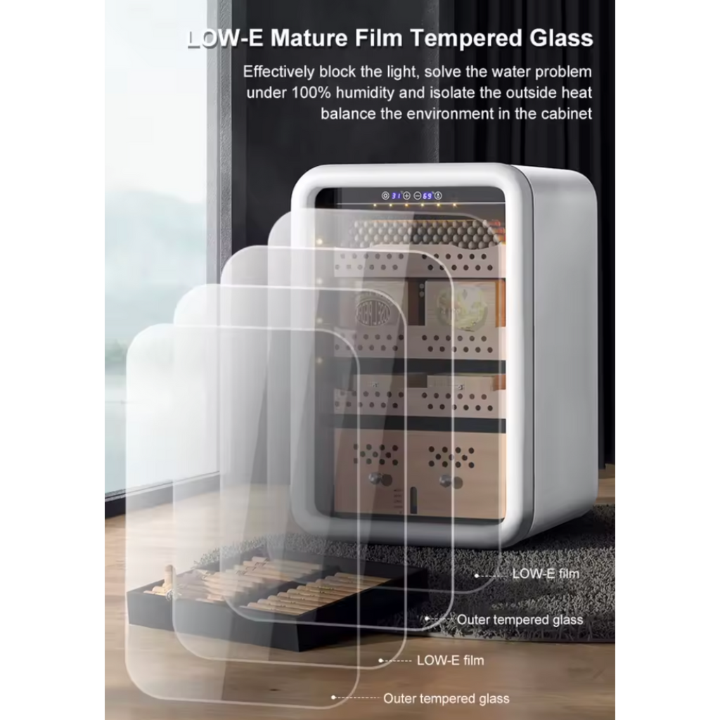 Nighthawk EmberGuard Smart Cigar Humidor Cabinet